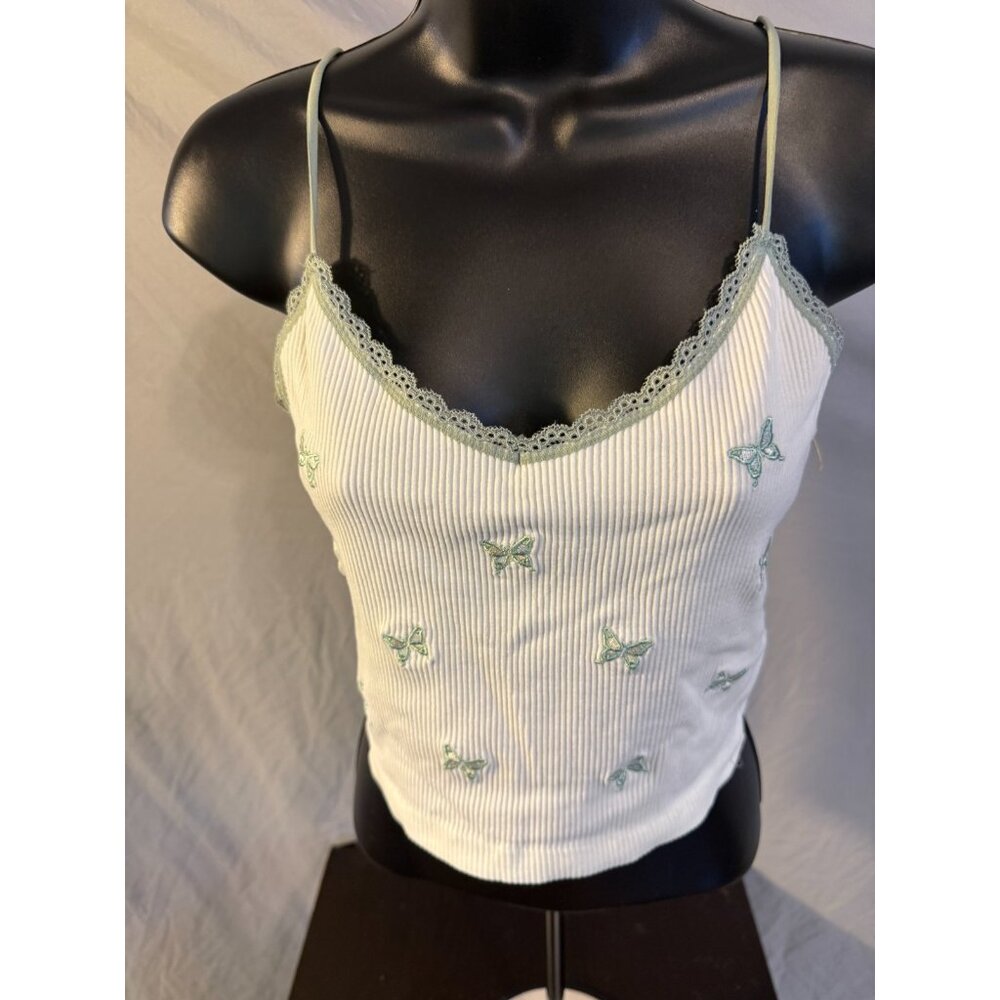 Y2K Vintage Fairy Coquette Boho Crop Top Butterfly Sweet Sexy Women’s Large L
